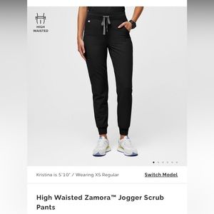 Figs Black High Waist Zamora Jogger New in Bag M M/P petite